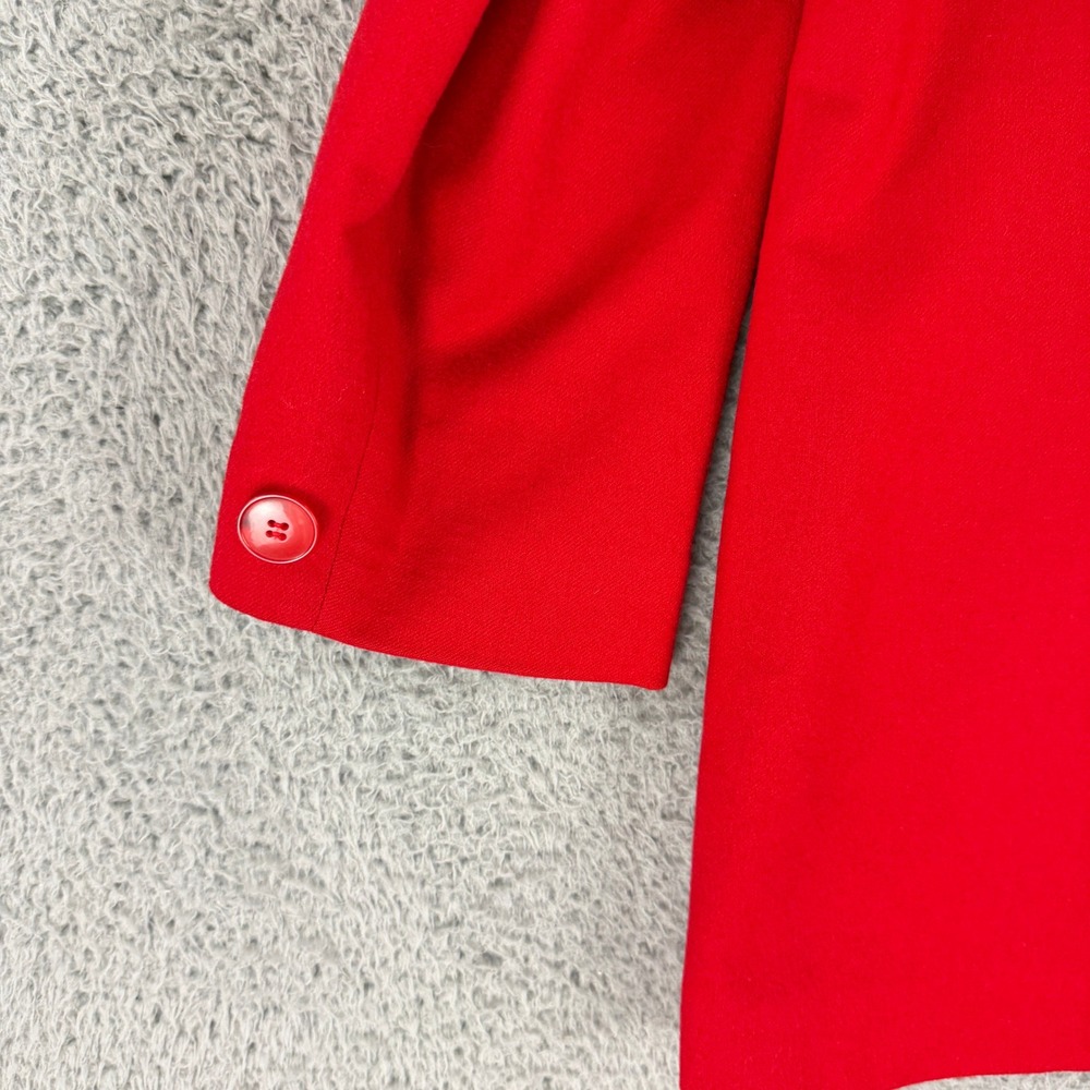 Vintage Pendleton Blazer Womens L Red 100% Virgin Wool Made USA Jacket Classic - Picture 12 of 13